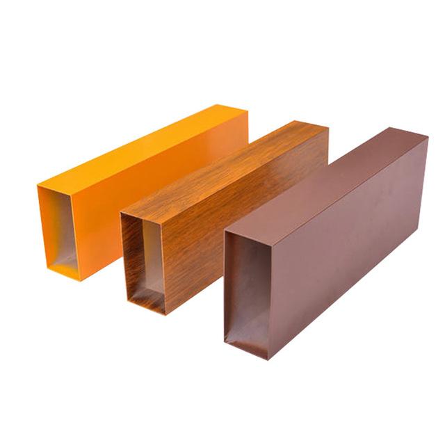 【军霸品牌】氟碳烤漆/木纹铝方管/铝合金材料定制厂家